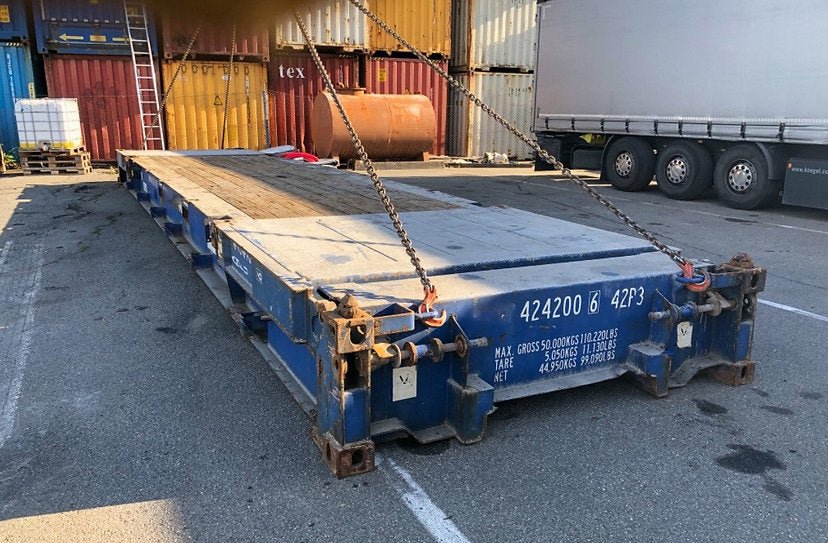 Gebrauchter 40′ Flat Rack CW-Versandcontainer – Bild 4