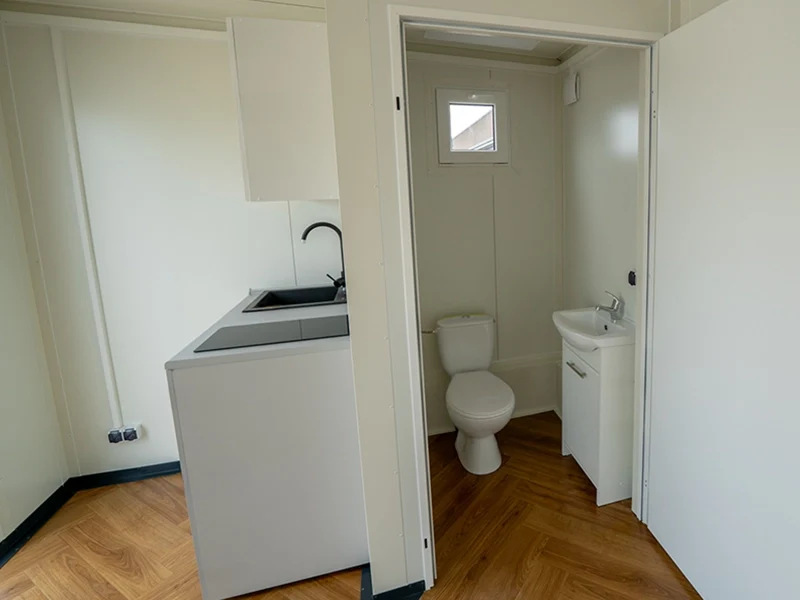 Gartenbüro 5×3 Helsinki mit WC und Küche auf der linken Seite – Bild 6