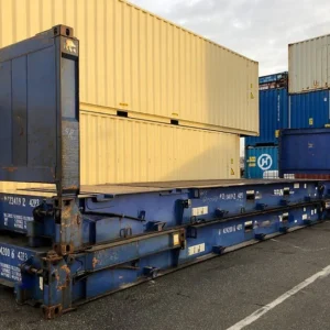 Gebrauchter 40′ Flat Rack CW-Versandcontainer