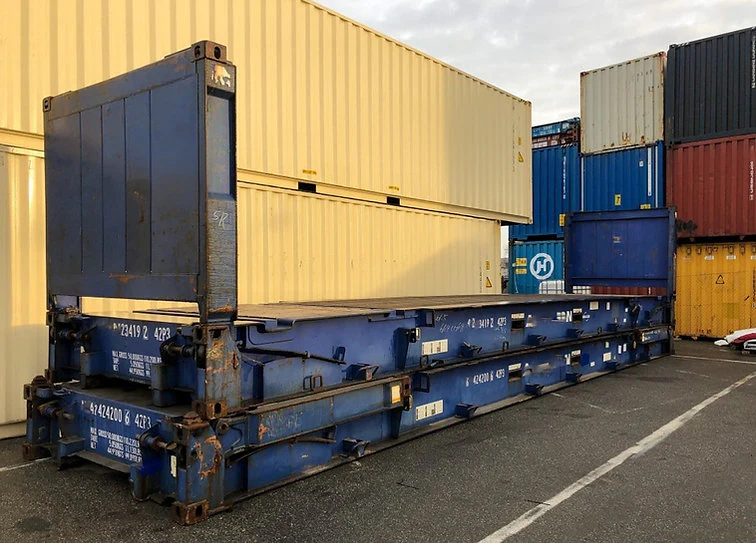 Gebrauchter 40′ Flat Rack CW-Versandcontainer