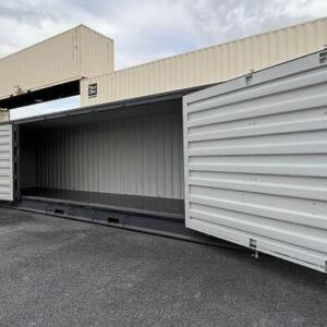 Seecontainer 40′ HC OPEN SIDE 1. Fahrt