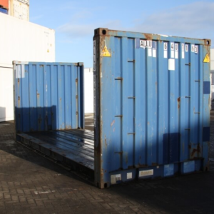 20-Fuß-Flachrackcontainer mit festen Enden